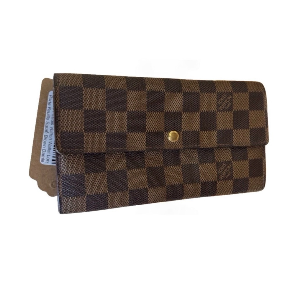 Vintage 1997 Louis Vuitton Sarah Wallet Damier Ebene - READ DESCRIPTION - Picture 2 of 15